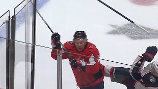 TJ Oshie Absolutely Rocks Adam Fantilli [upl. by Colley]