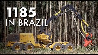 Tigercat 1185 Harvester in Brazil [upl. by Wylde]