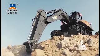 Huina 1592 Excavator 114 RC Alloy 22CH [upl. by Innad527]