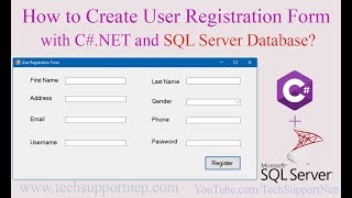 How to Create User Registration Form in CNET Using SQL Server Database With Source Code [upl. by Anahsek172]