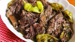 CrockPot Pepperoncini Pot Roast [upl. by Yetsirhc]