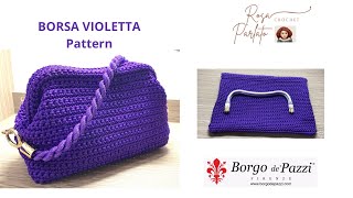 BORSA all’uncinetto clutch “VIOLETTA” TUTORIAL FACILE UNCINETTO  Borsa con molla a scatto [upl. by Rednazxela775]