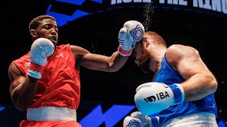 Fernando Arzola CUB vs Mahammad Abdullayev AZE IBA World Championships 2023 SFs 92kg [upl. by Gipps]