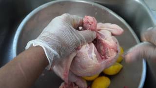 How to clean a whole chicken for roasting [upl. by Seabrooke48]