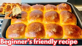 Homemade Soft Buns beginners Easy to Make Bread how to make bread [upl. by Ludovico]