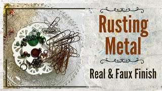 Transforming Metal Real and Faux Rust Techniques for a Steampunk Journal rust [upl. by Nnateragram]