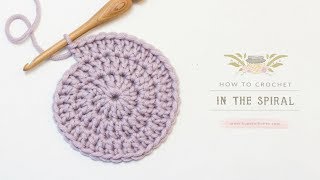 How To Crochet In The Spiral  Easy Tutorial by Hopeful Honey [upl. by Sparks]