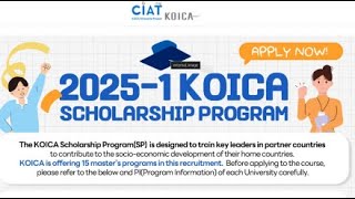 KOICA SCHOLARSHIP APPLICATION 2025 SOUTH KOREA [upl. by Annot]