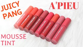 BIYW Review Chapter 172 APIEU JUICY PANG MOUSSE TINT SWATCH amp REVIEW [upl. by Ecarret963]