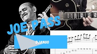 Joe Pass  Django Solo Transcription with tabs [upl. by Ettennaej922]