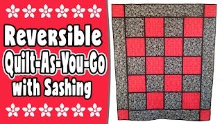 QUILT AS YOU GO WITH SASHING Tutorial [upl. by Kciredec854]