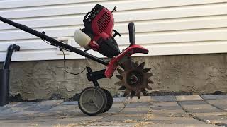 Start and run Troy bilt 4 cycle tiller cultivator [upl. by Nadnarb918]