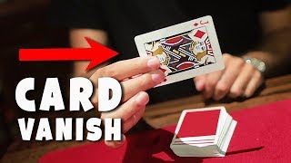 How To VANISH Any Playing Card  Card Manipulation Tutorial  PART I [upl. by Bendite]