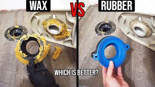 How To Replace A Toilet Wax Seal OR Rubber Toilet Seal On A Toilet Flange To STOP Toilet Leaks [upl. by Poll]