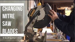 How To Change The Blade On A DEWALT Miter Saw [upl. by Traggat]