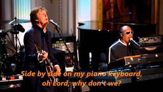 Ebony and Ivory  Paul McCartney amp Stevie Wonder HQ Audio  Radio Rec [upl. by Pierrette]