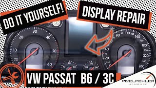 VW Passat Display exchange and repair in 5 Minutes Very easy [upl. by Pitchford485]