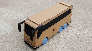 How to Make a Powered Bus  Battery Cardboard Luxury Bus [upl. by Hank]