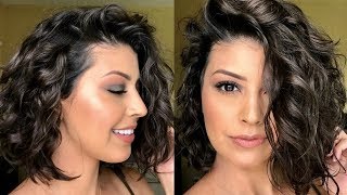 How To Style Short WavyCurly Hair [upl. by Anippesuig56]