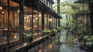 Gentle Rain Sounds for Deep Sleep💤  Serene Ryokan by the Forest Window [upl. by Aicinod]