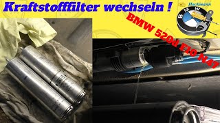 Kraftstofffilter wechseln BMW 520d F10 Tutorial [upl. by Zapot]