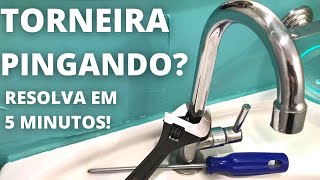 TORNEIRA PINGANDO OU VAZANDO RESOLVA O VAZAMENTO DE TORNEIRAS EM 5 MINUTOS TORNEIRA VAZANDO NÃO [upl. by Eudoxia]