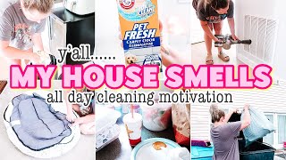 STINKY HOUSE CLEAN WITH ME  REAL LIFE MESSES  ALL DAY CLEANING [upl. by Nivle572]