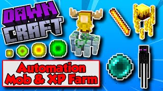 DawnCraft Mob amp XP Farm Automation Ars Nouveau Guide [upl. by Jakoba]