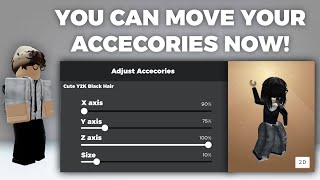 HOW TO MOVE YOUR ACCESSORIES ON ROBLOX😳 [upl. by Lsiel]