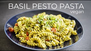 EASY Basil Pesto Pasta Recipe  How to make FRESH PESTO [upl. by Aicinoid86]