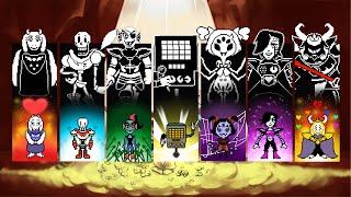 Undertale All Main Boss Battle Themes Pacifist Genocide Final Bosses [upl. by Eadahc]