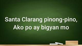 SANTA CLARA Pinong Pino with Lyrics  Folk Song l Ron Yabut [upl. by Eisor917]