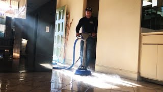 TILE CLEANING with HydroForce SX‑15 HARD SURFACE TOOL [upl. by Bromleigh]