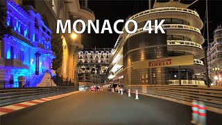 Monaco 4K  Night Drive  Europes Billionaire Resort City [upl. by Nyrad]