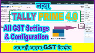 New Tally Prime 40  GST Details Settings in Tally Prime 40  GST Returns in Tally Prime 40 [upl. by Phebe953]