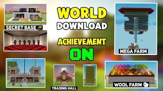 Minecraft 121 survival world download  Download map survival Mcpe 121  Mcpe world download [upl. by Chang]