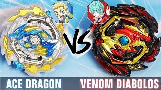 MINI BEY SNIPE Ace Dragon StCh Zan VS Venom Diabolos VnBl BATTLE  Beyblade Burst GTRise [upl. by Bower]