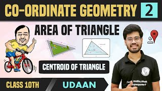 Coordinate Geometry 02  Centroid of Triangle  Area of Triangle  Section Formula  Class10  NCERT [upl. by Naga]