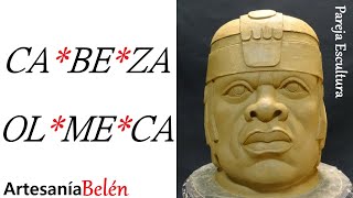 Escultura de Cabeza OlmecaOlmec Head Sculpture [upl. by Hola178]