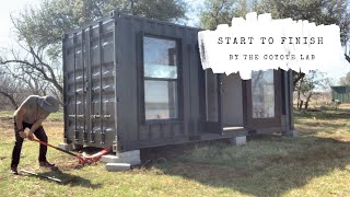 Lakefront Shipping Container Tiny Home Build with costs [upl. by Dronel640]