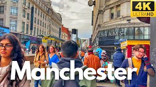 Walk in Manchester 😍  Piccadilly Gardens  4K [upl. by Joana344]