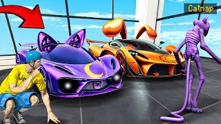 Jeffy Steals CATNAP SUPERCARS in GTA 5 [upl. by Delmore]