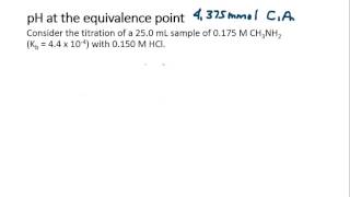 Calculate pH at the equivalence point [upl. by Jamima]