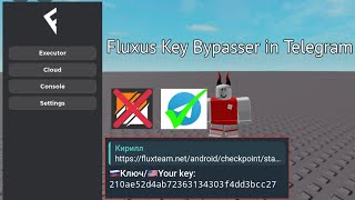 Roblox Fluxus key bypasser Telegram fixed [upl. by Eerb]