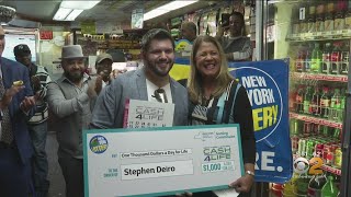 New York Man Wins Cash4Life Lottery [upl. by Michiko]