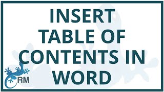 How to insert a table of contents in Word [upl. by Melinde]