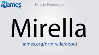 How to Pronounce Mirella [upl. by Niad]