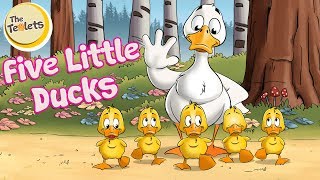 Five Little Ducks Rhyme for Preschoolers I Nursery Rhymes and Kid Songs I The Teolets [upl. by Eentirb]