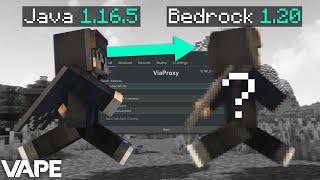 HOW TO PLAY ON BEDROCK SERVERS WITH JAVA MINECRAFT ft VAPE V4 VIAPROXY TUTORIAL [upl. by Kaleena]