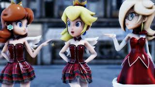 MMD Peach Daisy and Rosalina  Hurly Burly Motion DL [upl. by Dnomyaw]